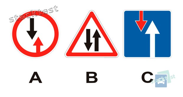 Какой знак дает преимущество перед водителями со встречным движением.