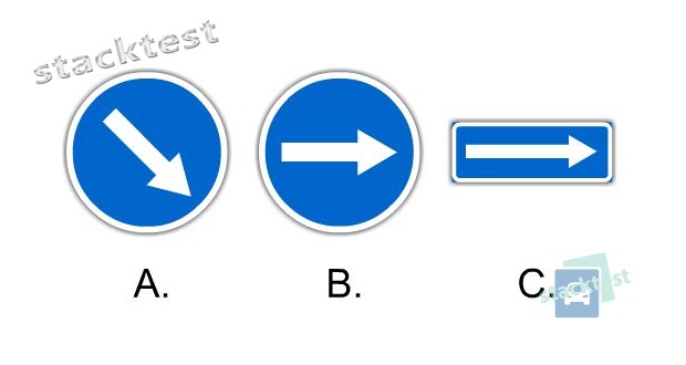 Какой знак обязывает объехать препятствие справа?
