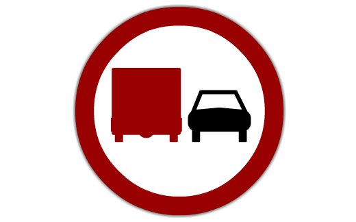 Запрещено ли совершать обгон на транспортном средстве категории B в зоне действия этого знака?