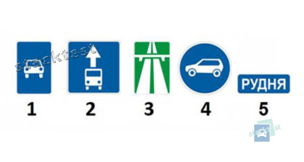 Какой из представленных дорожных знаков устанавливается в начале автомагистрали?