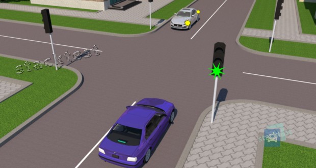 Какая очередность проезда автомобилей на данном перекрестке?