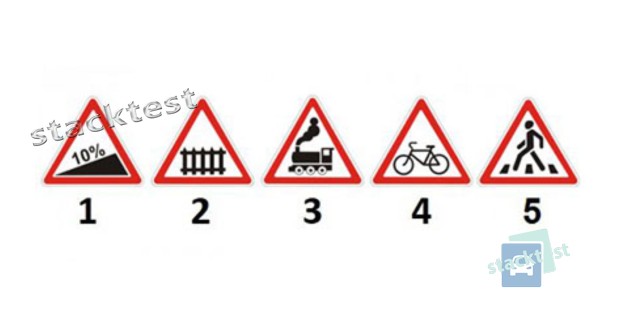 Який із зображених знаків може бути встановлено безпосередньо перед небезпечною ділянкою дороги?