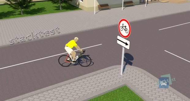 Разрешено ли велосипедисту повернуть направо, если он занимается обслуживанием граждан, там проживающих?