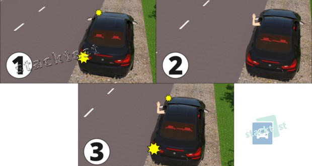 На каком рисунке водитель правильно подал сигнал о начале движения?