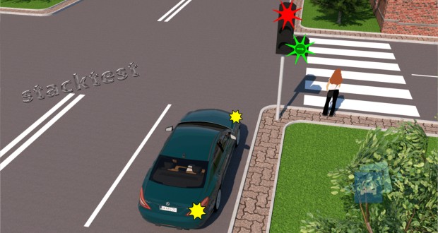 Разрешено ли водителю автомобиля движение в направлении стрелки, включенной в дополнительной секции светофора?