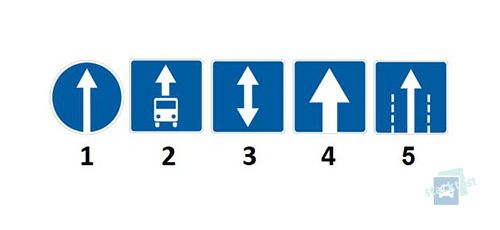 Какой из представленных дорожных знаков устанавливается в начале дороги или отделенной проезжей части, по всей ширине которой движение транспортных средств осуществляется только в одном направлении?